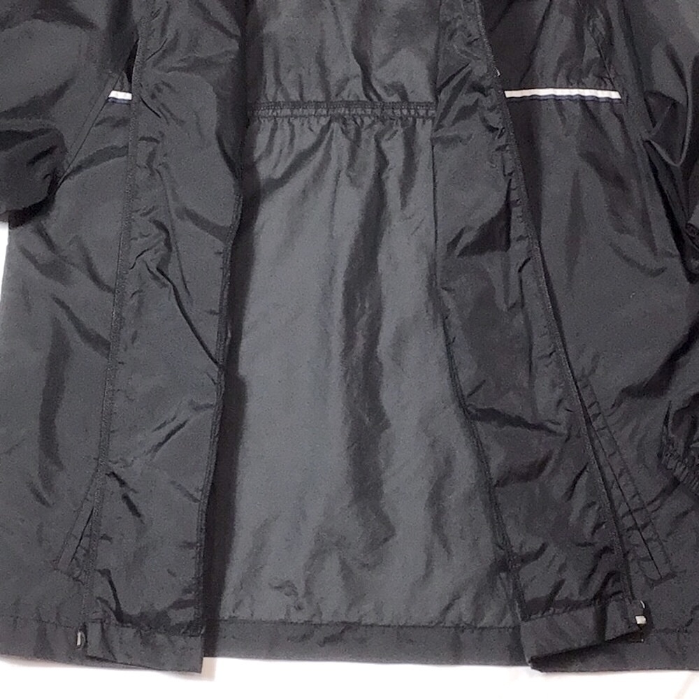 VTG BIKE Windbreaker Black White Zip Front Nylon Unlined Jacket Sz.M - Picture 6 of 9